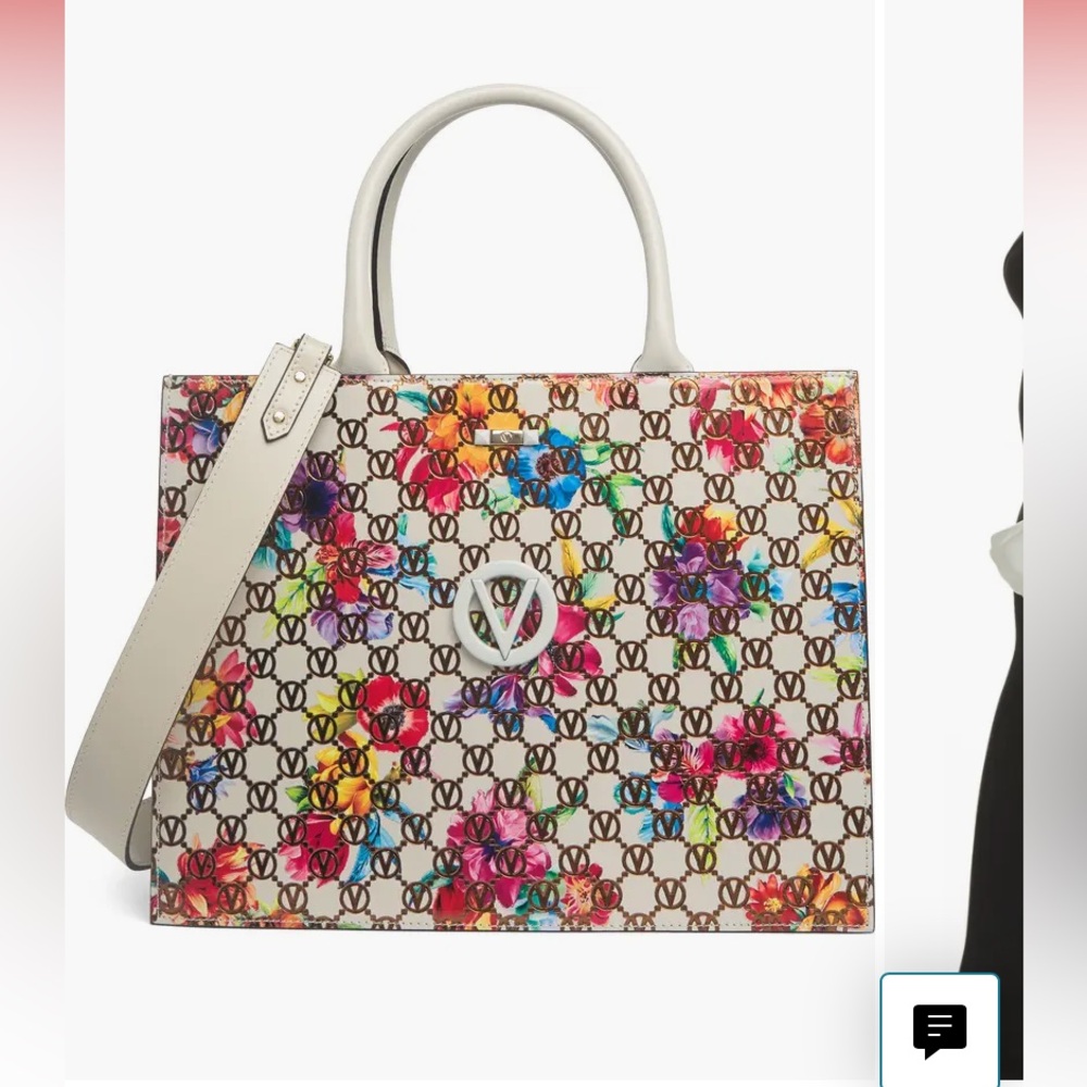 Valentino Victoria Flower Monogram Satchel - Picture 9 of 10
